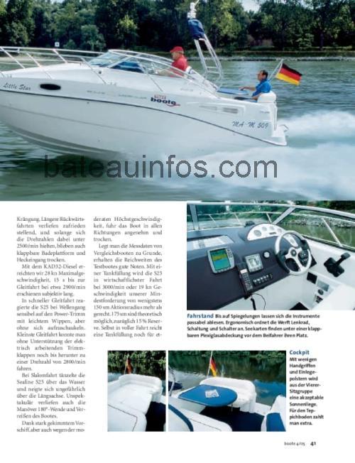 Sealine S25 fiche technique et avis